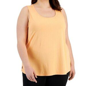 ID Ideology Women’s Regular fit Sleeveless Tank Top Shirt Orange Solid New